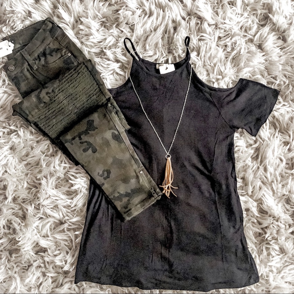 Zenana Cold Shoulder Top